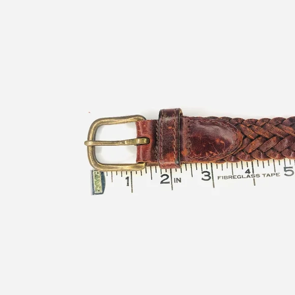 Genuine Leather Braided Belt With Bronze Colored Buckle - Picture 5 of 5